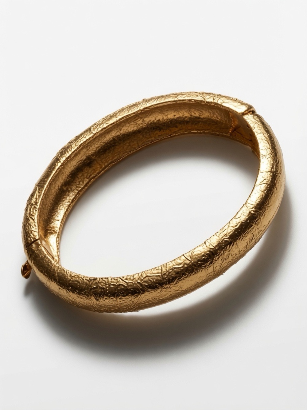 Vintage Givenchy Gold Tone Hinged Bangle Bracelet
